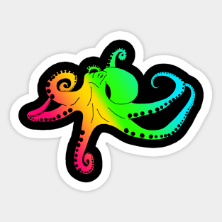 Octopus in rainbow colors Sticker